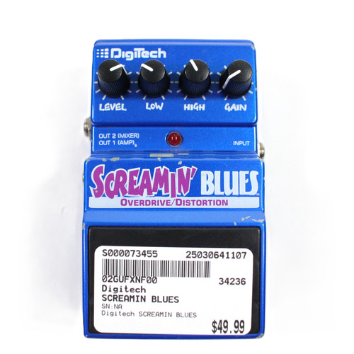 Digitech SCREAMIN BLUES Overdrive Pedal