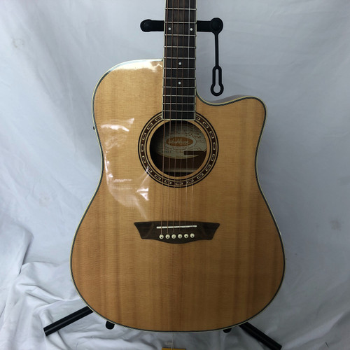 Used Washburn WG7SCE HARVEST NATURAL Solid Top Acoustic Guitar Wood 41128-S000103263