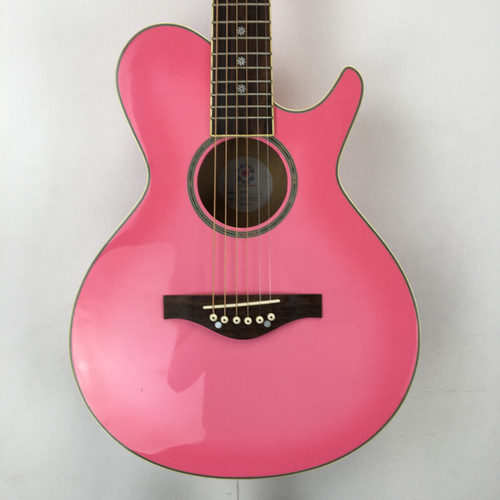 Used Daisy Rock 6260 W/GIG Laminate Top Acoustic Guitar Pink 41124-S000201532
