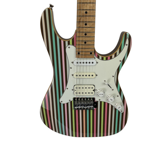 Used STRIPED FINISH S-TYPE S Type Electric Guitar Custom Graphics 6-String 41120-S000032313
