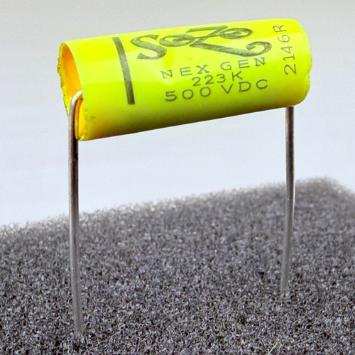 Sozo .022uf/500v GEN 2 Mustard Polyester Film Capacitor 41121-MGR-SOZOMUST-022