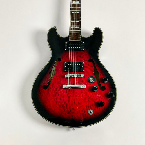 Used Samick SAB 650 Semi-Hollow Electric Guitar Red 6-String 41103-S000055030
