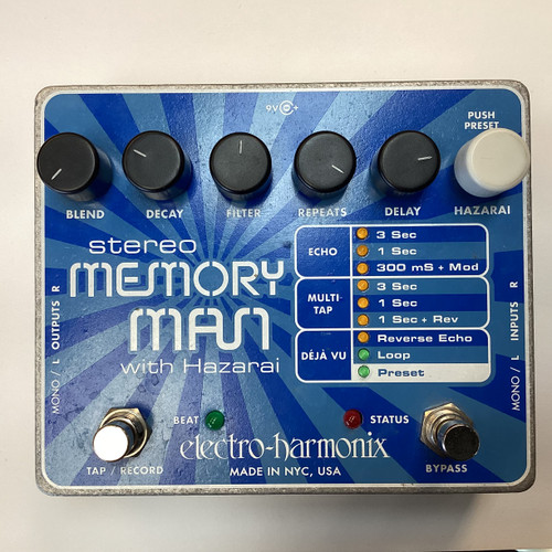 Used Electro Harmonix (E/H) STEREO MEMORY MAN WITH HAZARAI Delay Pedal 40111-S000184856