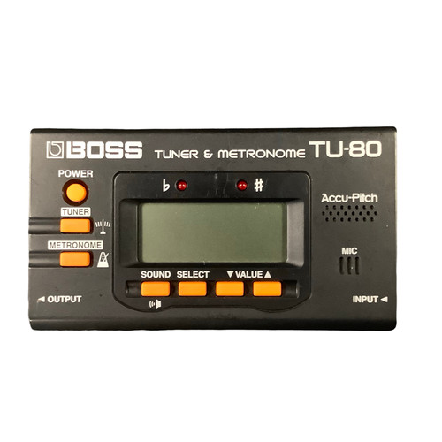 Used Boss TU-80 TUNER/METRONONE Instrument Tuner or Metronome 40083-S000150767