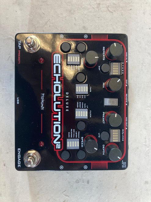 Used Pigtronix Echolution 2 Delay Pedal with Footswitch 41127-S000056236