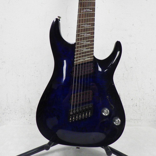 Vist Large View of Product Image Which is Used Schecter Omen Elite Multiscale 7 String Electric Guitar Blue 7-String 40042-S000254184