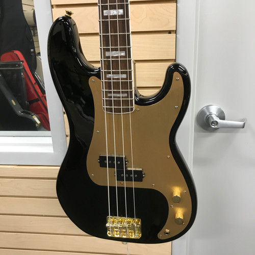 Used Squier 40TH ANNIVERSARY PRECISION BASS P Type Bass Guitar Black 4-String 41125-S000038491