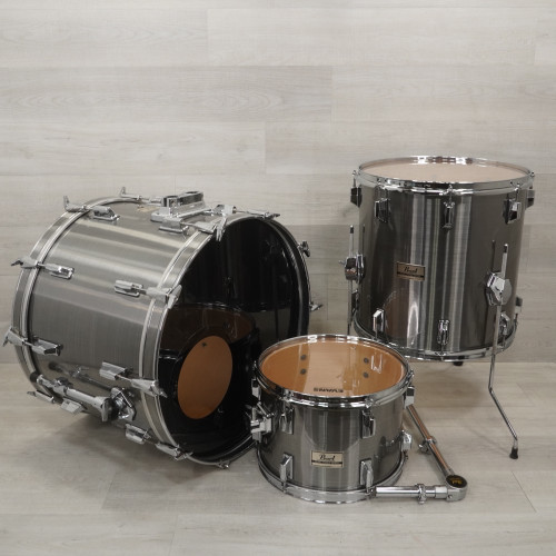 Used Pearl 3pc World Series Drum Shell Kit Gray 40015-S000324063