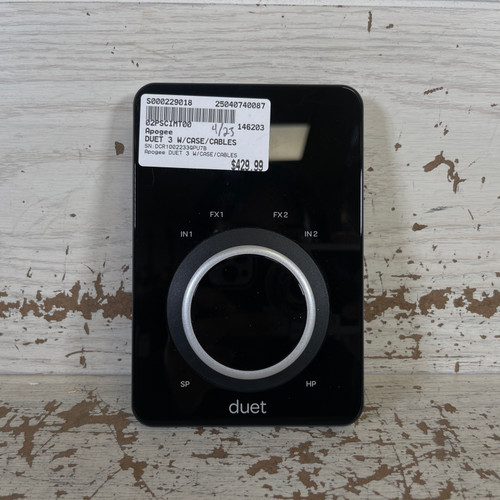 Vist Large View of Product Image Which is Used - Apogee DUET 3 W/CASE/CABLES Computer Interface  40087-S000229018