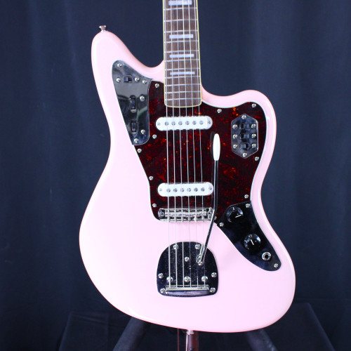 Used Squier JAGUAR CLASSIC VIBE 70S FSR SHELL PINK Offset Double Cutaway Electric Guitar Pink 6-String 40123-S000128063