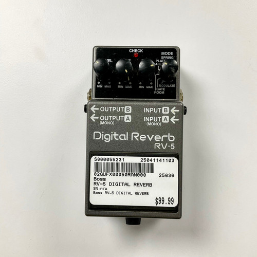 Used Boss RV-5 Digital Reverb Pedal 41103-S000055231