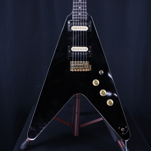Used Hondo REVIVAL SERIES  H768 V Vintage Pointy Electric Guitar Black 6-String 40123-S000128171