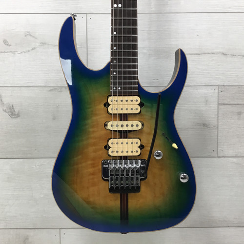 Used Ibanez RG6PFGMLTD RG Premium Geyser Blue Burst Super S Electric Guitar 40051-S000114144