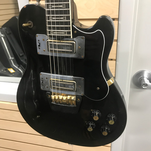 Used Ovation UK II Vintage LP Type Electric Guitar Black 6-String 41125-S000038611