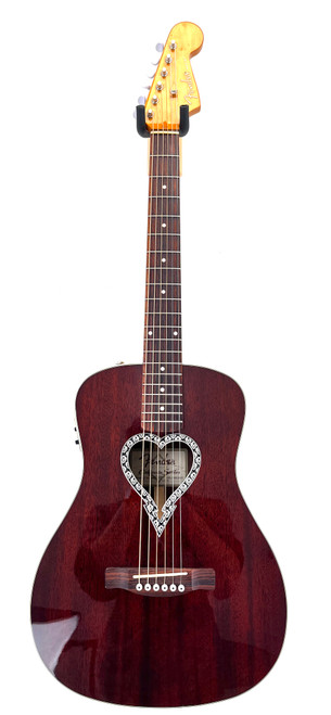 Used Fender ALKALINE TRIO MALIBU Solid Top Acoustic Guitar Red 41124-S000202472
