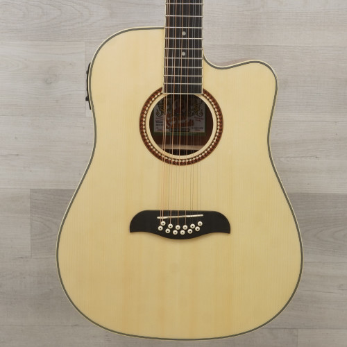 Used Oscar Schmidt OD312CE 12 String Laminate Top Acoustic Guitar Natural 40015-S000325099