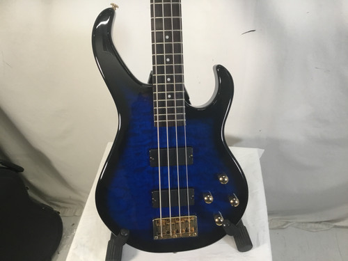 Used Morgan Monroe BASS BLUE BURST Modern Metal Bass Guitar Blue 4-String 40012-S000300211