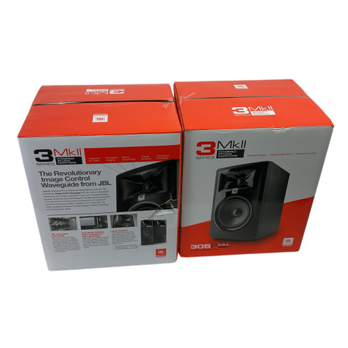 Used JBL 305P MKII PAIR NOS Powered Studio Monitor 41120-S000033024