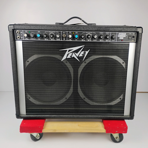 Vist Large View of Product Image Which is Used Peavey Stereo Chorus 400 Solid State Amplifier 2 x 12