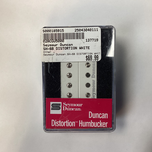 Vist Large View of Product Image Which is Used Seymour Duncan SH-6B DISTORTION WHITE Guitar Pickup 40111-S000185915