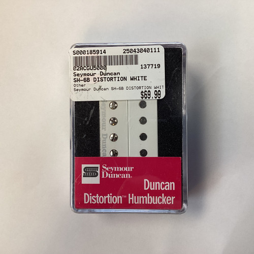 Vist Large View of Product Image Which is Used Seymour Duncan SH-6B DISTORTION WHITE Guitar Pickup 40111-S000185914