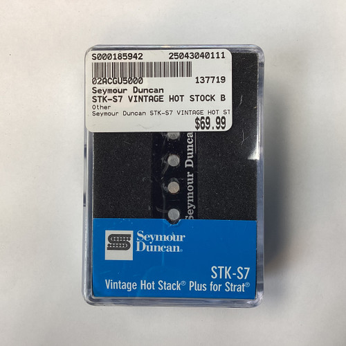 Vist Large View of Product Image Which is Used Seymour Duncan STK-S7 VINTAGE HOT STOCK BLK Guitar Pickup