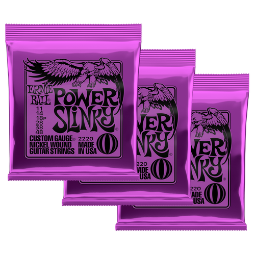 New Ernie Ball Power Slinky 3 Pack 40015-EB3220