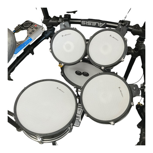 Vist Large View of Product Image Which is Used Alesis DM10 Electronic Drum Kit with Lemon Pads & Hardware