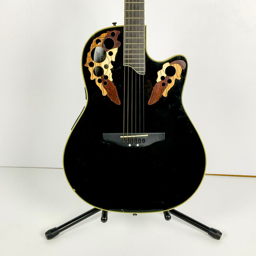 Used Ovation CELEBRITY CS257 Shallow Bowl Acoustic Guitar Black 41103-S000055526
