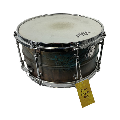 Vist Large View of Product Image Which is Used Pork Pie BRASS PATINA SNARE 7X13 Metal Snare Drum 13" 41120-S000033240