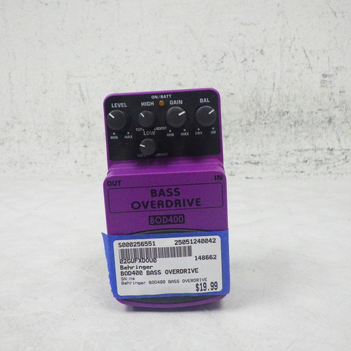 Used Behringer BOD400 Bass Overdrive Pedal 40042-S000256551