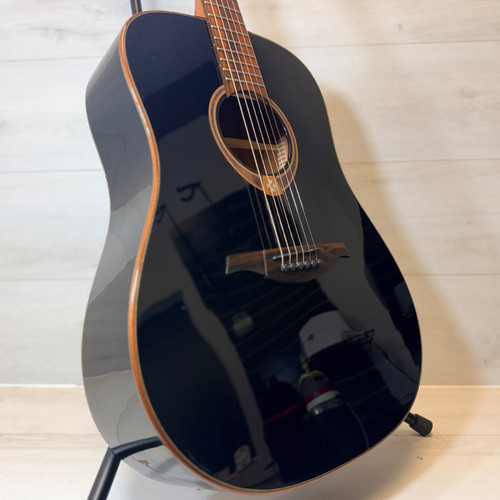 Vist Large View of Product Image Which is Used Lag TRAMONTANE Acoustic Guitar Black