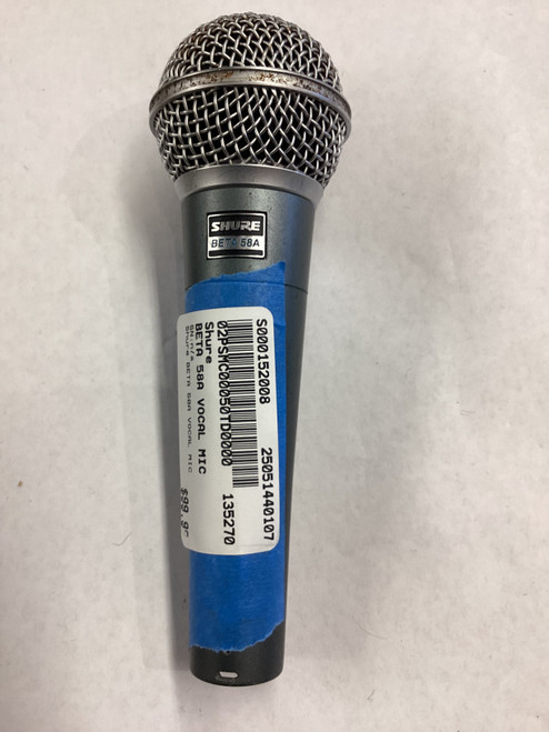 Used Shure BETA 58A VOCAL MIC Dynamic Microphone 40107-S000152008