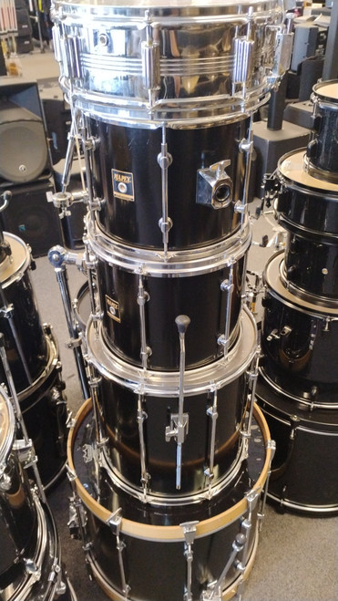 Vist Large View of Product Image Which is Used Mapex 5 PC SHELL PACK Drum Shell Kit Black 22" Kick Drum