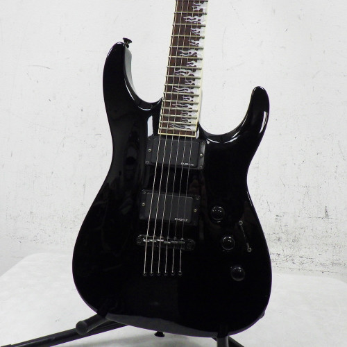 Used Jackson DKMGFF Flame Inlays Electric Guitar Black 40042-S000256812