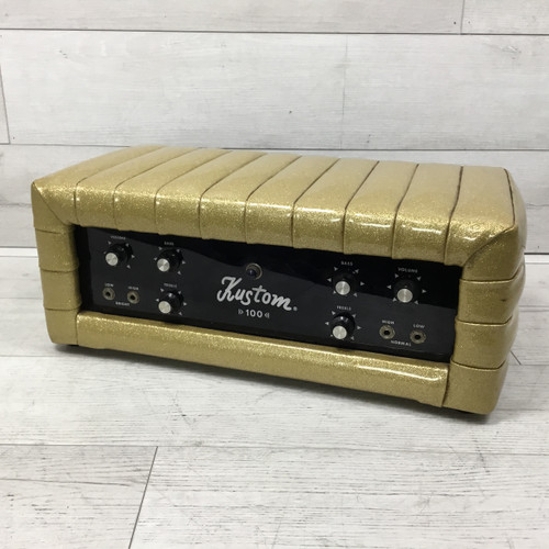 Used Kustom K100-1 Gold Sparkle Solid State Guitar Head 40051-S000114730