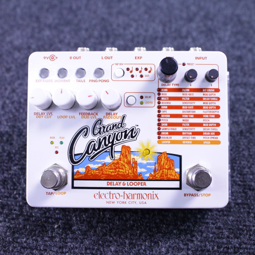 Used Electro Harmonix (E/H) GRAND CANYON DELAY/LOOPER Multi-FX Pedal 40123-S000129665