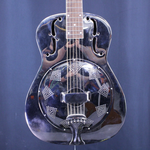 Used Regal RC2 RESONATOR ROUND NECK Solid Top Acoustic Guitar Silver/Gray 40123-S000129793