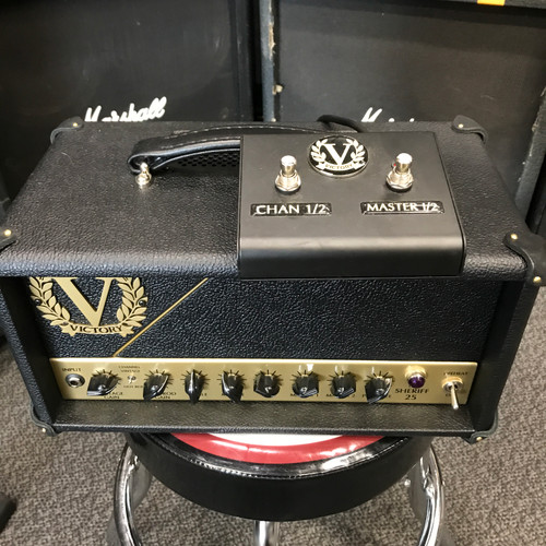 Used Victory THE SHERIFF 25 WOODEN HEADSHELL Tube Guitar Amplifier Head 41125-S000039005