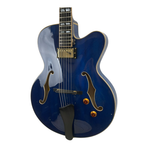 Used Eastman AR580CE-BLU Semi-hollow Electric Guitar Blue 6-String 41117-S000050517