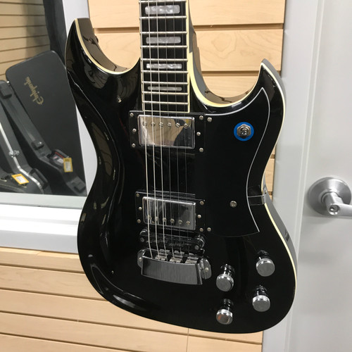 Used Hagstrom PAT SMEAR SIGNATURE Double Cut Electric Guitar Black 6-String 41125-S000039014