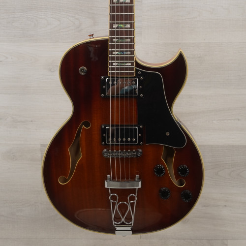 Used IYV IJZ-300 Semi-Hollow Electric Guitar Sunburst 40015-S000326889
