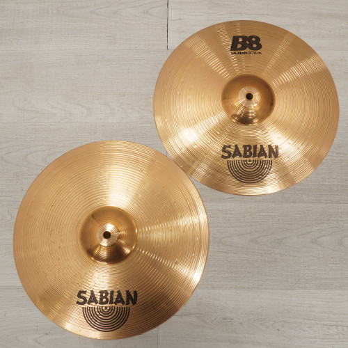 Used Sabian 14" B8 Hi Hat Cymbal Pair 40015-S000327078