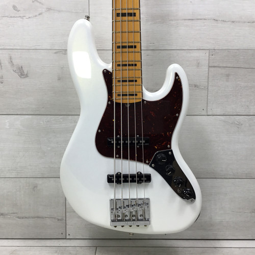 Used Fender American Ultra Jazz Bass V Arctic Pearl Bass Guitar 40051-S000114966