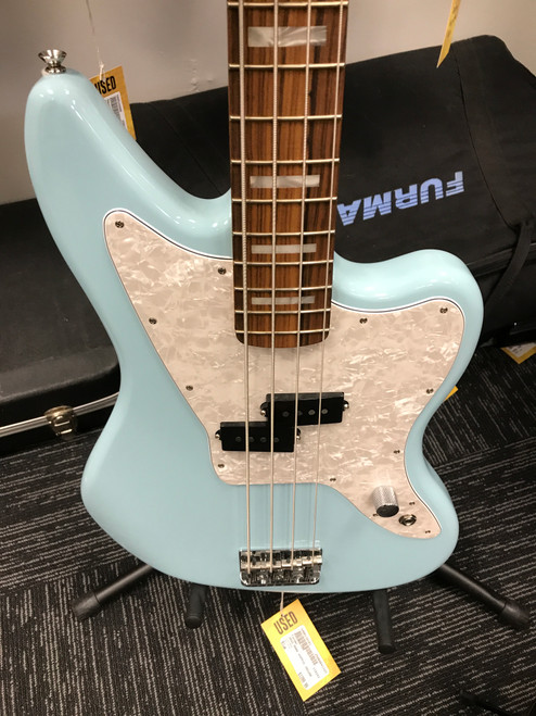Used Fender 2022 MARK HOPPUS JAGUAR Bass Guitar Blue 4-String 41123-S000110101