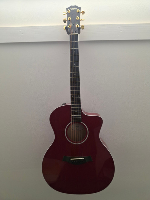 Used Taylor 214CE-RED DLX Acoustic Guitar Red 41116-S000048239