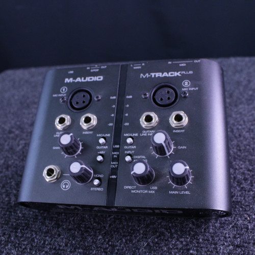 Used M-Audio M-TRACK PLUS AUDIO INTERFACE USB Computer Interface 2 A/D Recording Inputs 40123-S000129990