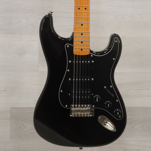 Used Squier Classic Vibe 70s Stratocaster HSS Electric Guitar Black 40015-S000327238