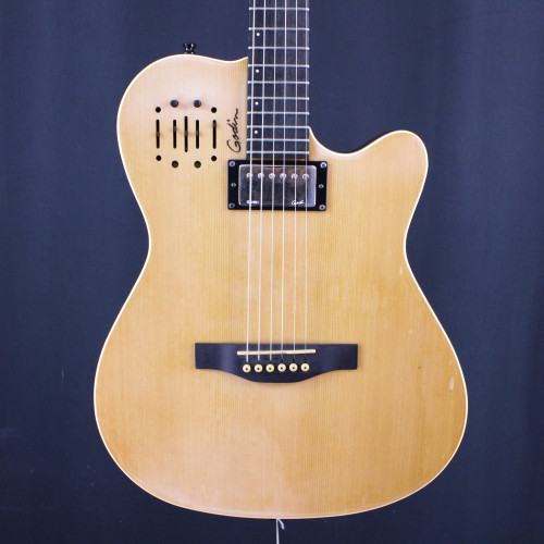 Used Godin A6 ULTRA ELECTRIC/ACOUSTIC Solid Top Acoustic Guitar Natural 40123-S000129996