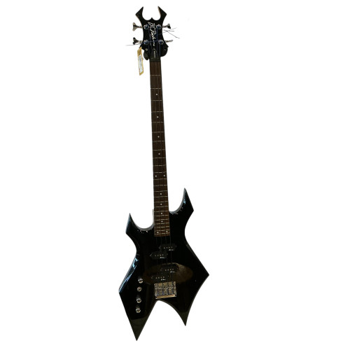 Used BC Rich WARLOCK PLATINUM SERIES LEFTY  W/OHC Bass Guitar Black 4-String 40009-S000305740